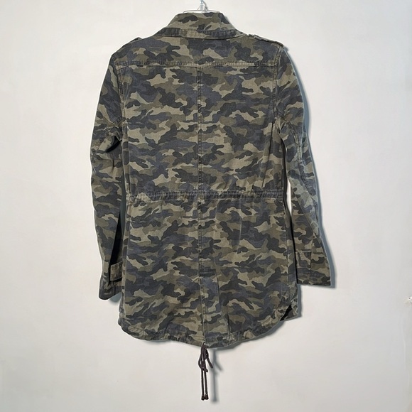VELVET by GRAHAM & SPENCER Cotton Camo Drawstring Zip/Snap Casual Jacket SZ S - Picture 4 of 16